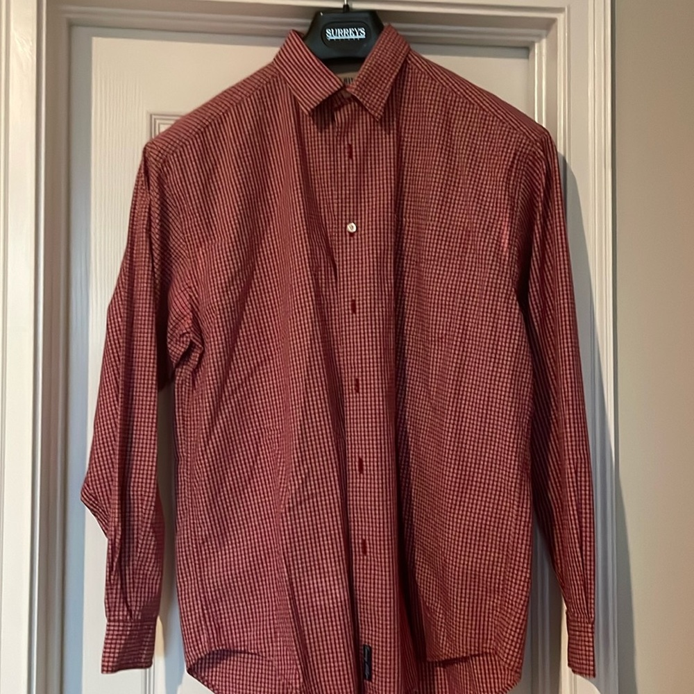 Men’s Tommy Hilfiger, button-down red Check shirt, long sleeve, medium